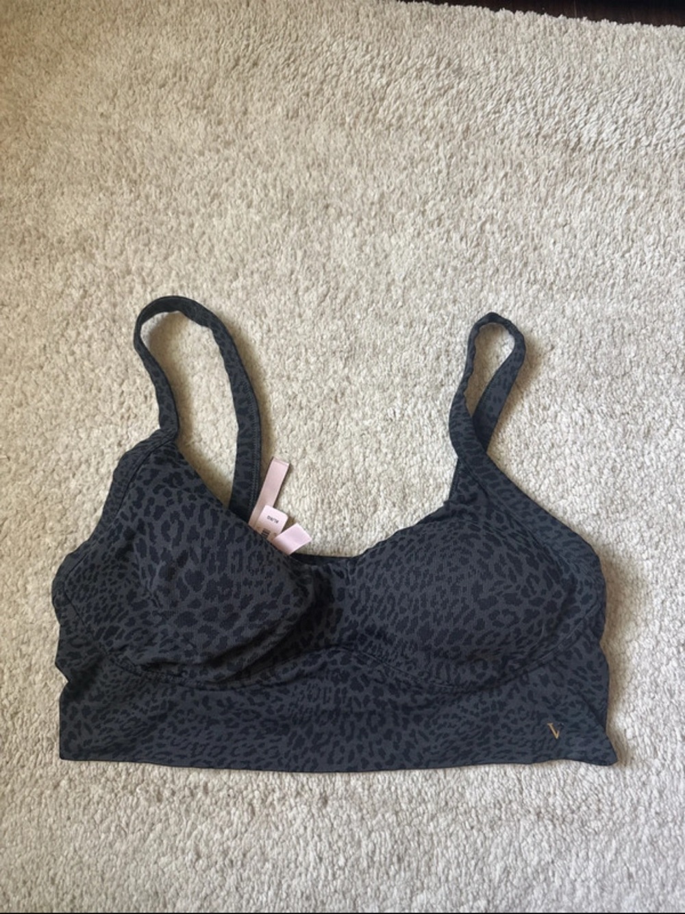 Victoria's Secret Black Leopard Wireless Bralette